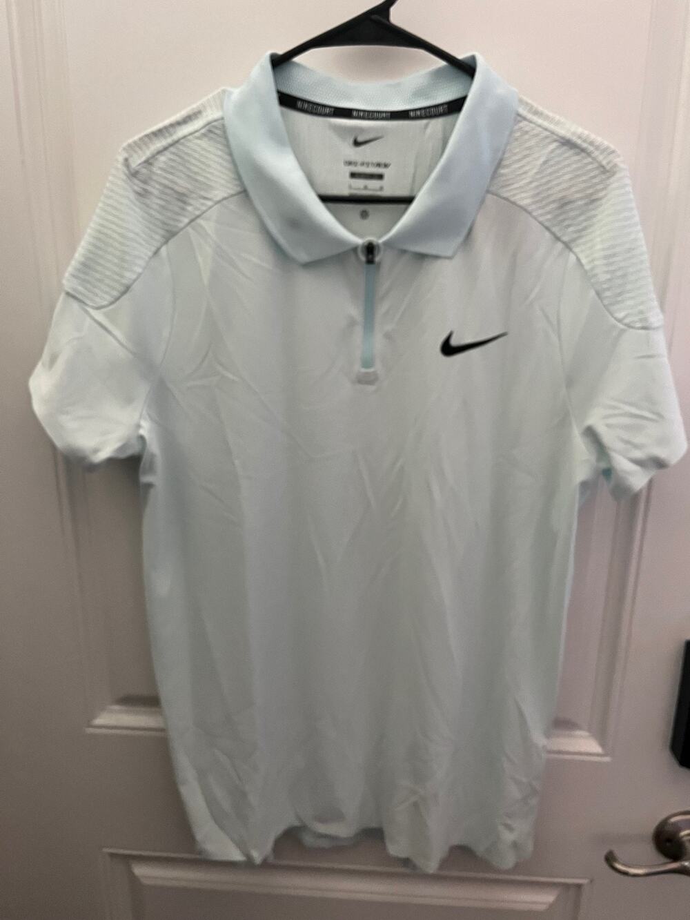 Nike Court Dri-FIT ADV Slam Tennis Polo Shirt Light Blue Men's Large FD5244-474